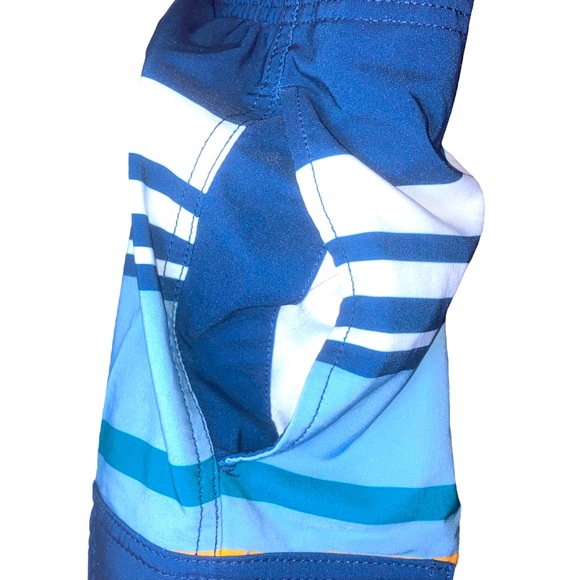 Ocean Pacific 2XL Men’s Swim Shorts Dark Navy/Bright Blue Velcro Drawstring - Picture 5 of 15